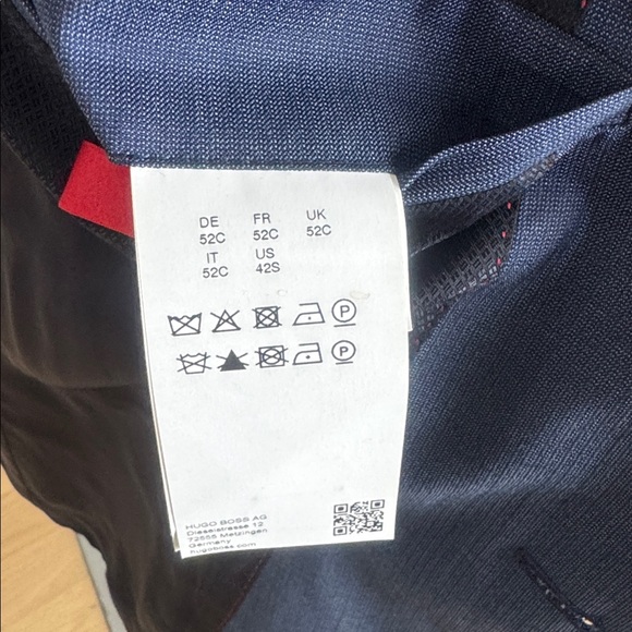 HUGO Boss Blue Virgin Wool Tailored Blazer Jacket EU 52 / US 42S - Picture 7 of 11